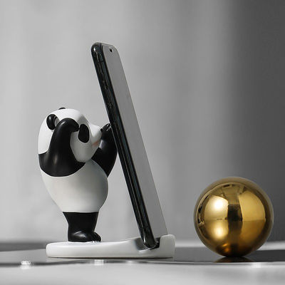 Panda Design Bambù Telefono e Tablet Stand per parete o scrivania Materiale in resina regolabile