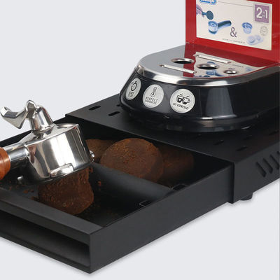 Contenitore di caffè in acciaio inossidabile tipo cassetto a secchi di scarico con caratteristica di stoccaggio