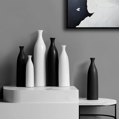 Vaso da tavolo per il moderno semplice nero e bianco ceramica decorazione del soggiorno dimensioni medie