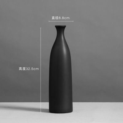 Vaso da tavolo per il moderno semplice nero e bianco ceramica decorazione del soggiorno dimensioni medie