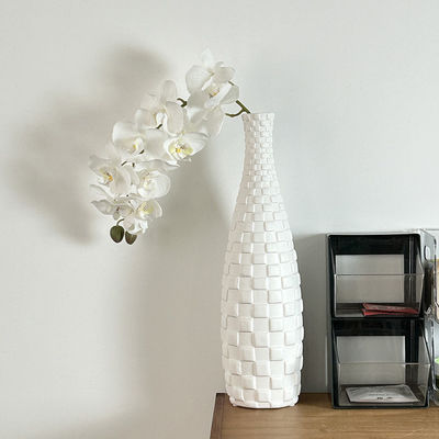 Elegante design zen asiatico alto bianco Capiz Vaso conchiglia madre di perla pezzo decorativo