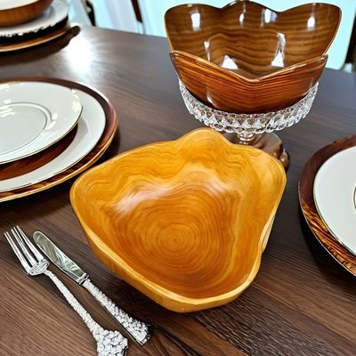 In legno Cartone Piatto di frutta utensili Tipo Bowl per cucinare utensili alimentari e servire la frutta