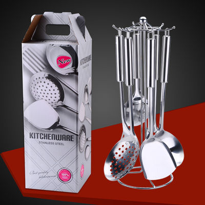 Kitchen Cooking Tool Set 8pcs silver in acciaio inossidabile posate per ristorante e matrimonio