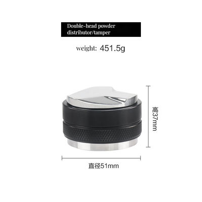 Stainless Steel Coffee Beans Tamper Set 51mm Strumento di livellamento per la casa/caffetteria con doppia testa
