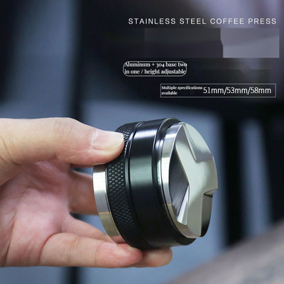 Stainless Steel Coffee Beans Tamper Set 51mm Strumento di livellamento per la casa/caffetteria con doppia testa