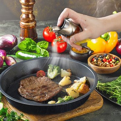 Spruzzatore di olio d'oliva in acciaio inossidabile e vetro per utensili da cucina da campeggio 17,8*4cm