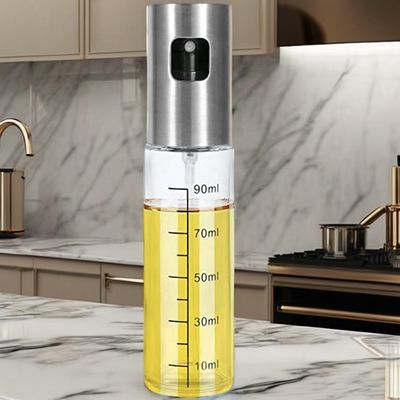 Spruzzatore di olio d'oliva in acciaio inossidabile e vetro per utensili da cucina da campeggio 17,8*4cm