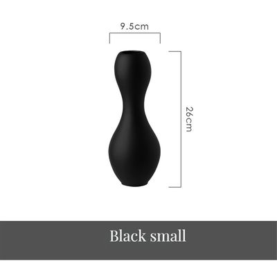 Vaso in ceramica in bianco e nero creativo per la moderna tavola o la decorazione dell'ufficio domestico