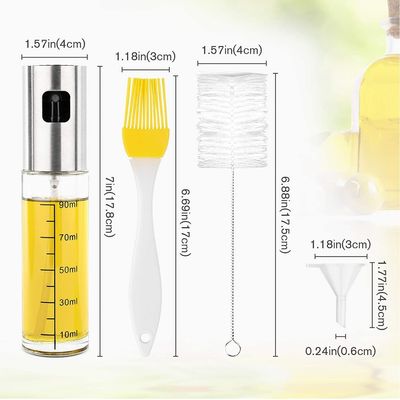 Lecitus di argento cucina casa BBQ Sprayer per grigliare olio di cottura Dispenser bottiglia 2024