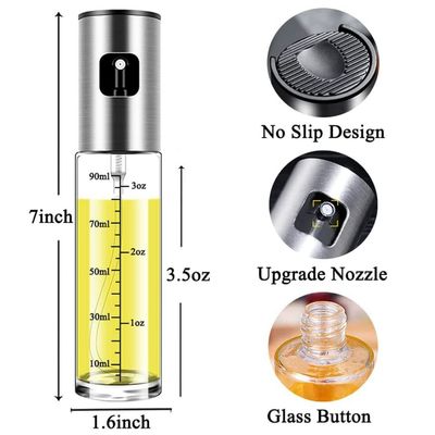 Lecitus di argento cucina casa BBQ Sprayer per grigliare olio di cottura Dispenser bottiglia 2024