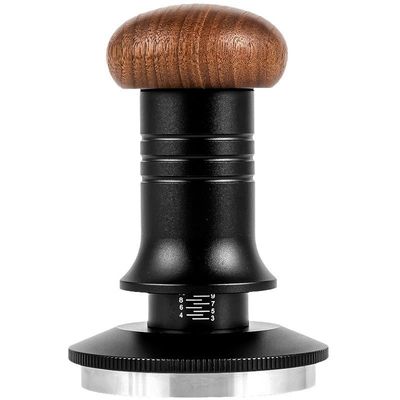 58mm Barista Coffee Tamper Set con maniglia in legno massello e base a ondulazione in acciaio inossidabile