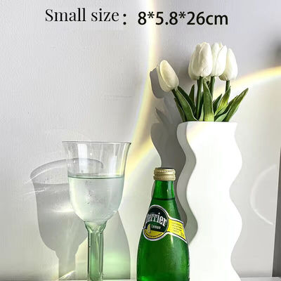 Decorazione del tavolo da pranzo a cielo stellato Vaso ceramico bianco moderno ed elegante per la decorazione domestica