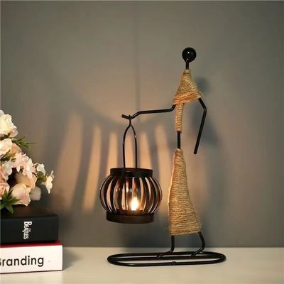 Aromaterapia d' argento Porta candelabri in ferro Ideale per la decorazione della casa Decorazione di matrimonio