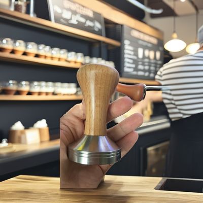 Caffettiere in ferro fuso portatile in acciaio inossidabile 51mm 53mm 58mm