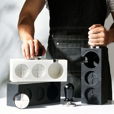 Barista-Grade ABS Coffee Tamper Stand con portafilter e spuma per latte