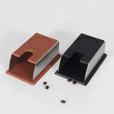 Tavolo per caffettiere Barista Espresso Tenitore di manovra con base in plastica e acciaio inossidabile nero