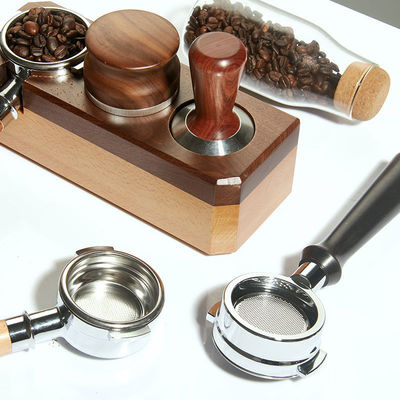 Barista Essentials Funnel portatile per il caffè in acciaio inossidabile con filtro portalegno massello