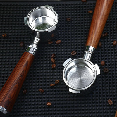 Portafiltro Espresso a maniglia in ceramica da 51 mm con maniglia in legno e design in acciaio inossidabile