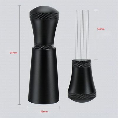 Distribuitore di aghi di espresso in acciaio inossidabile strumento con distributore di miscelazione in ceramica e stand