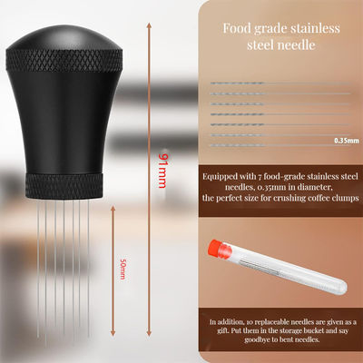 Strumento di agitazione del caffè in polvere distributore portatile di espresso in acciaio inossidabile con stand