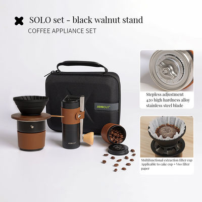 Macchine per il caffè in acciaio inossidabile manuale per l'aria aperta Classic Outdoor Camping Travel Brewing Kit Includes Ceramic Filter Cup Pour