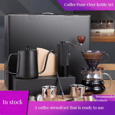 CAFFEE Tea Maker Macchine manuali per il caffè in acciaio inossidabile con velocità e coperchio regolabili