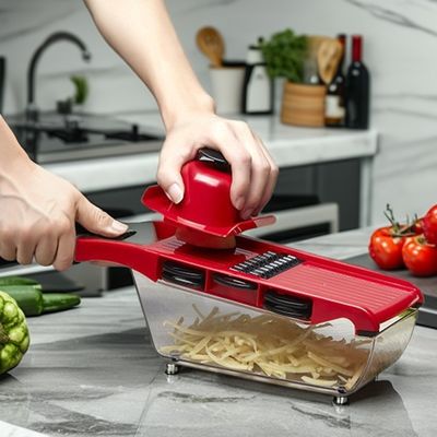 Home Kitchen Tool 16 Funzione Bambù e insalate di plastica tagliatrice manuale di verdura Chopper Dicer