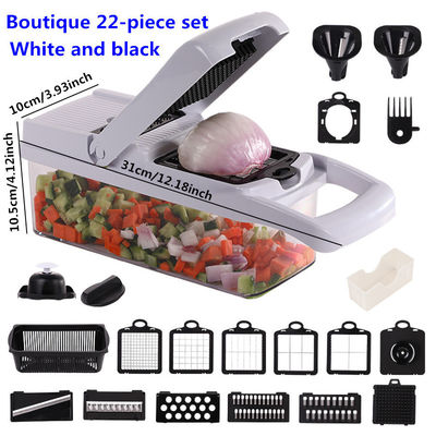 Ultimate 22 in 1 tagliatore di frutta e verdura di bambù utensili da cucina durevoli per cucine occupate