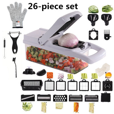 Ultimate 22 in 1 tagliatore di frutta e verdura di bambù utensili da cucina durevoli per cucine occupate