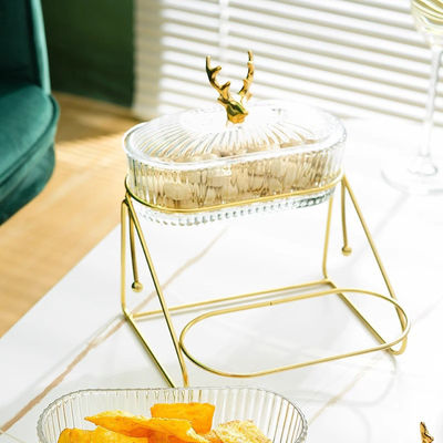 Torno a scuola Essential Dazzling Glass Deer Tray Set per le feste in cucina