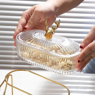 Torno a scuola Essential Dazzling Glass Deer Tray Set per le feste in cucina