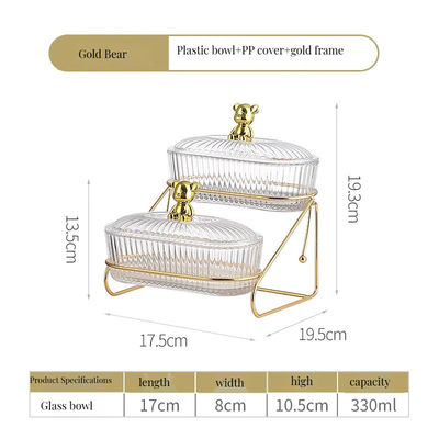 Golden Deer Disegno Minimalista Piatto di Vetro Set Perfetto per lo stoccaggio del cibo di ritorno a scuola