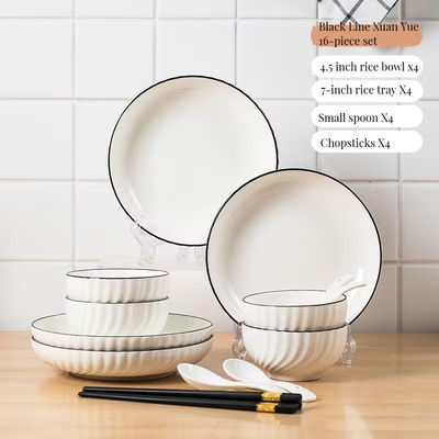 Home Hotel Ristorante Matrimoni Ceramica Porcellana Bianco Plate Bowl Set colore personalizzato