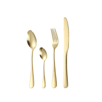Home Hotel Ristorante Matrimoni 24pcs Costume d'oro di lusso Set in acciaio inossidabile