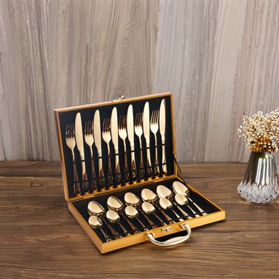 Sostenibile Acciaio Inossidabile 24pcs Set di posate per Casa Hotel Ristorante Matrimoni