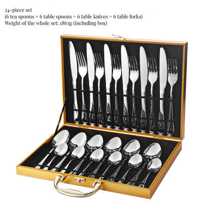 Sostenibile Acciaio Inossidabile 24pcs Set di posate per Casa Hotel Ristorante Matrimoni