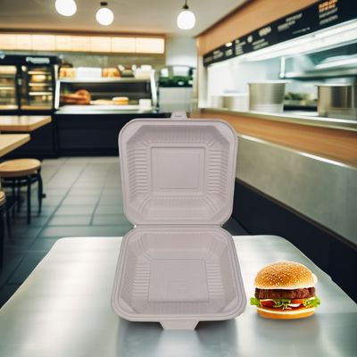 Scatole da pranzo in plastica quadrata bianca contenitori alimentari compatti con coperchi di sicurezza a microonde
