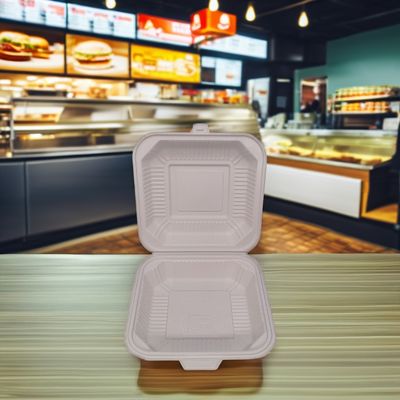 Cassa da pranzo in plastica quadrata usa e getta con coperchio