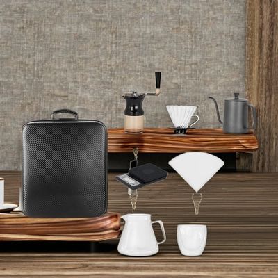 Acciaio inossidabile French Press Coffee Maker Set 9 pezzi Set per gli amanti del caffè in movimento