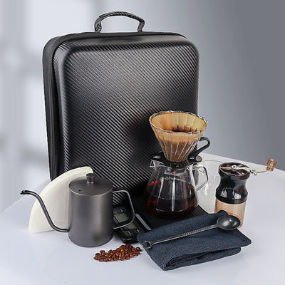 Acciaio inossidabile French Press Coffee Maker Set 9 pezzi Set per gli amanti del caffè in movimento