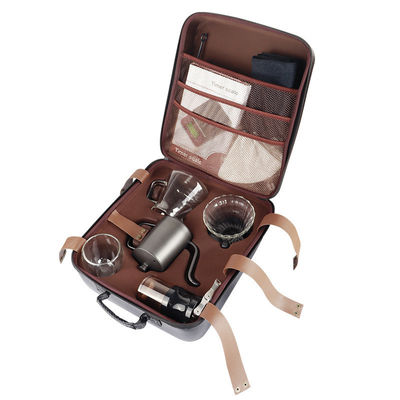 Acciaio inossidabile French Press Coffee Maker Set 9 pezzi Set per gli amanti del caffè in movimento
