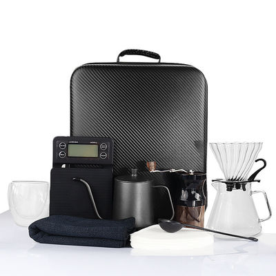 Acciaio inossidabile French Press Coffee Maker Set 9 pezzi Set per gli amanti del caffè in movimento