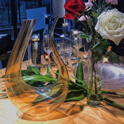 Logo personalizzato Acceptabile Luxury Amber U-Shaped Red Wine Cups per Bordeaux Borgogna