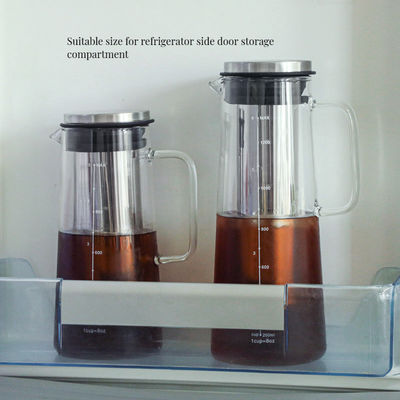 1L/1.4L Bottiglia d'acqua in vetro ad alto borosilicato con filtro in acciaio inossidabile sostenibile