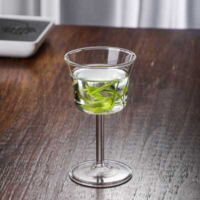 Tè verde vetro alto cilindro retto infusore resistente alla temperatura tazza di bevanda personalizzata