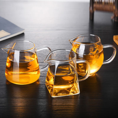 350-950 ml di vetro borosilicato trasparente quadrato Tazze da tè e da caffè Kung Fu Set giornaliero