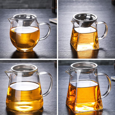 350-950 ml di vetro borosilicato trasparente quadrato Tazze da tè e da caffè Kung Fu Set giornaliero