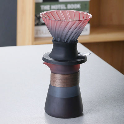 Tipo di pressione a mano Borosilicato vetro hand drip caffettiera con filtro in acciaio inossidabile