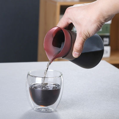 Tipo di pressione a mano Borosilicato vetro hand drip caffettiera con filtro in acciaio inossidabile