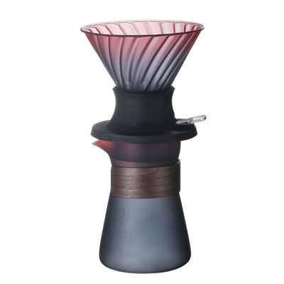 Tipo di pressione a mano Borosilicato vetro hand drip caffettiera con filtro in acciaio inossidabile